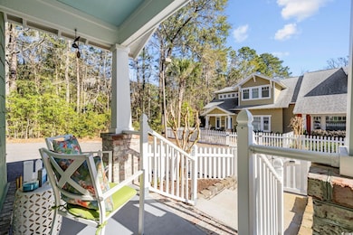 View of patio with covered porch and a fenced fron