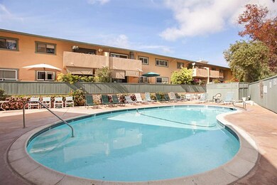 Enclosed private pool area features ample space to