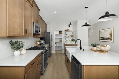 Kitchen with subway tile backsplash