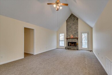 Wood burning fireplace