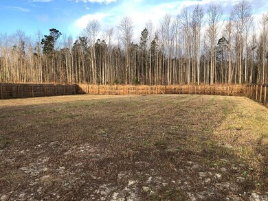 Fenced in backyard