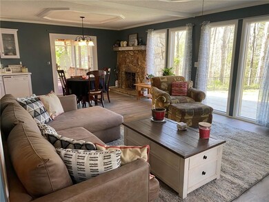 Plenty of natural light coming in through the larg