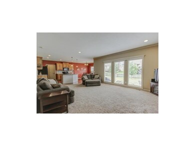 Large living/kitchen area open for large family ga