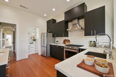 The kitchen saw a recent remodel and has quart cou