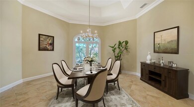 Virtually staged formal dining room