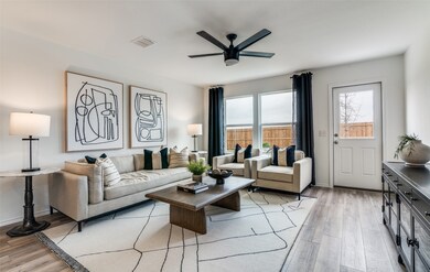 Sunlit gathering room designed for relaxation and entertainment *Model representation
