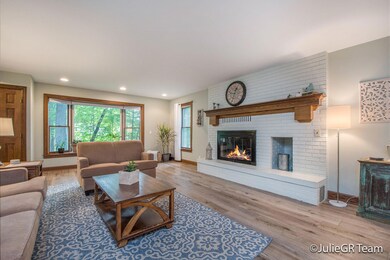 Living room fireplace