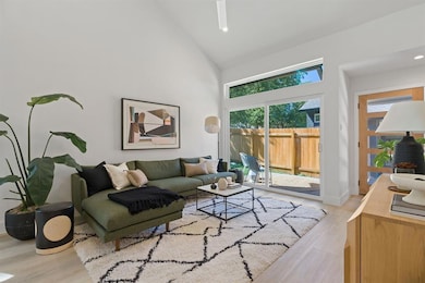 Living room featuring light wood finished floors 