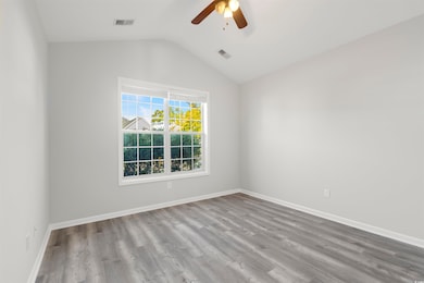 Unfurnished room featuring light hardwood / wood-s