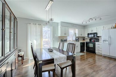 Kitchen/Dining Combo with updated lighting