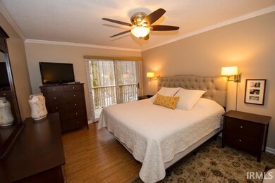 Main level master suite with slider leading out to