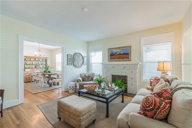 Living room with original wood floors, brand new h