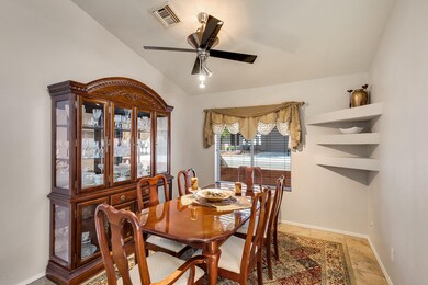 Dining Room with Built In Shelving