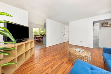 Living room featuring hardwood / wood-style floors