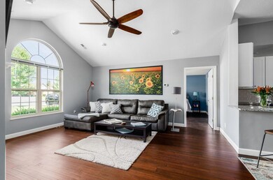 Vaulted great room.