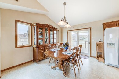 Dining area flows out to the covered porch.