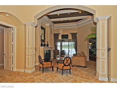 Notice all the custom finishes & ceiling detail.