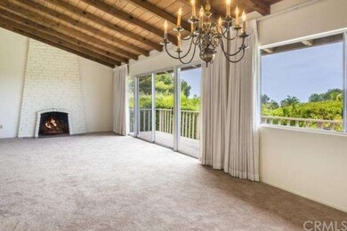 Living room with gas fireplace and great view