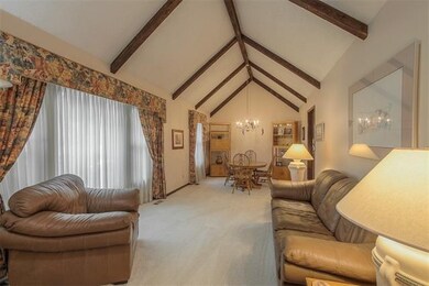 Formal Living Room and Dining Room with vaulted ce