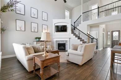 Wrought iron spindles on the stairs.