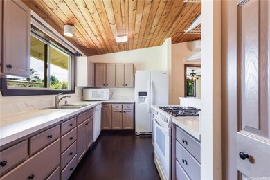 Newer contemporary kitchen with ample cabinet and