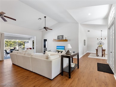 Great Room with vaulted ceilings, LVP wood-look fl