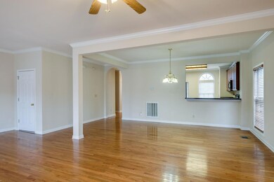 Kitchen pass-thru into dining room area