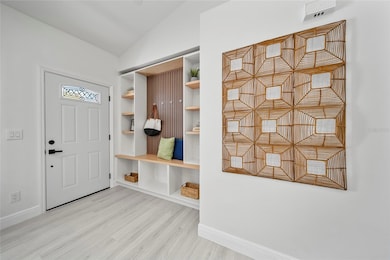 entrance custom accent wall