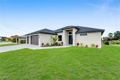 Prairie-style home featuring an attached garage, s