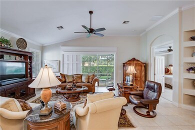 Living room looking out onto the screened lanai