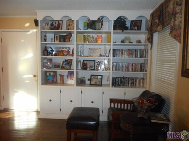 Built in shelves in Den