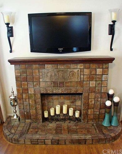 Close up of Faux Fireplace