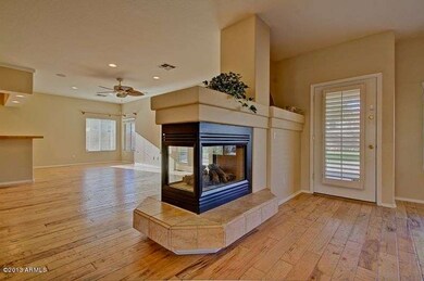 Family Room with Hickory wood floors.