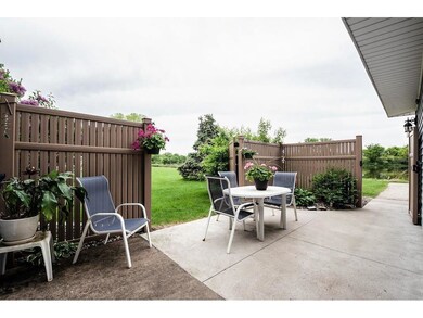 The patio offers plenty of room for outdoor furnit
