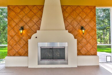 Poolside Fireplace