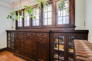 The built-in buffet is perfect for entertaining gu