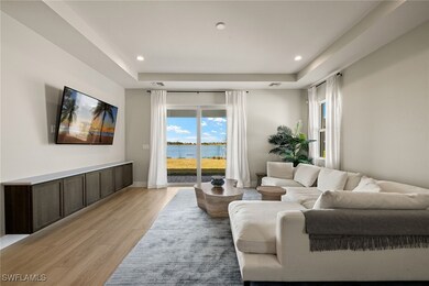 Great room with scenic view of Lake