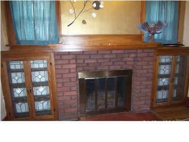 Wonderful built in cabinets with see through doors