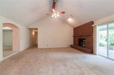 Large and spacious family room with vaulted ceilin