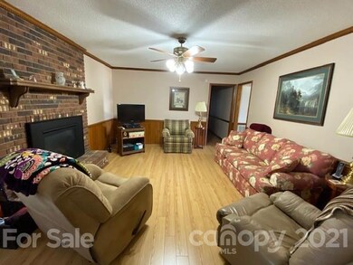 Living room with gas log insert-1692 Owls Den Rd, 