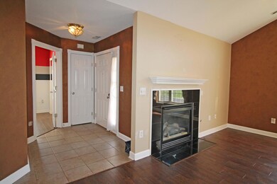 Granite front gas fireplace