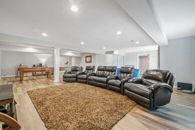 Theater room in the basement.   This REC room is very large with many potential uses.