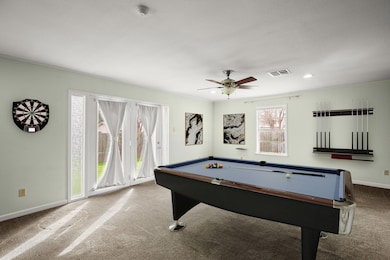 Playroom featuring recessed lighting, visible ven