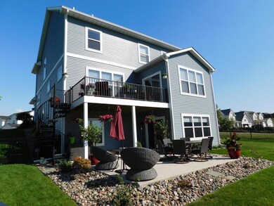 Back of Home; Walkout & Deck