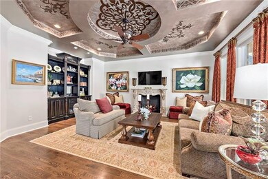 Custom Built-ins and gas log fireplace in the Fami