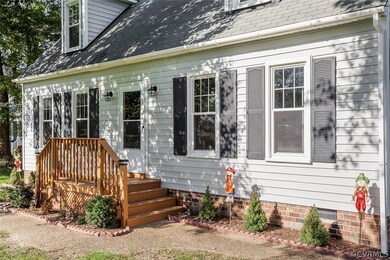 Aggregate walkway to open front porch.