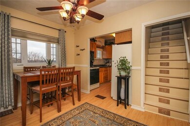 First Floor Plan.   View from corner of dining roo