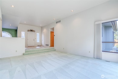 Living room is light and airy