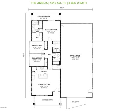 1510 Amelia 3 Bed RV Plan