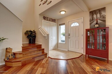 Beautiful Foyer With Cathedral Ceiling